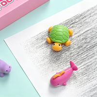 Gommes à effacer en caoutchouc en forme de dinosaure Kawaii, boîte cadeau extra large pour garçons et filles, papeterie mignonne, dessin animé pour enfants