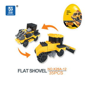 Set kotak Mini Anime mainan telur ekskavator seri truk mainan anak perakitan 12 1 Baru mainan telur kejutan K26A - Product Image 4