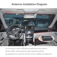 Mini adaptateur autoradio AM/FM stéréo en ABS, interface USB, antenne, compatible avec les systèmes multimédias Android