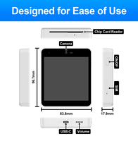 Terminal de point de vente intelligent Android 13 Mini avec lecteur de carte à puce EMV sans contact NFC, 4G, WiFi, Bluetooth Z80
