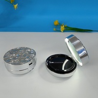 Boîtier compact pour poudre LED, boîte d'emballage cosmétique de luxe avec miroir, logo personnalisé livré avec chargement