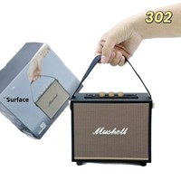 XM-302 Radio Stereo Mini Portabel Kayu Retro untuk Rumah & Luar Ruangan dengan Subwoofer Berat Buatan Jepang