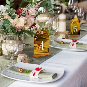 <span class=keywords><strong>Numéros</strong></span> <span class=keywords><strong>de</strong></span> <span class=keywords><strong>Table</strong></span> <span class=keywords><strong>de</strong></span> Mariage Décoration, Chiffres Acryliques Givrées en Arche pour Tables <span class=keywords><strong>de</strong></span> Mariage - Product Image 6