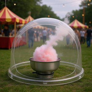 Cubierta Protectora de Plástico Transparente de 20.5 Pulgadas para Máquina Comercial de Algodón de Azúcar - Product Image 2