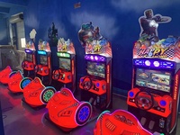 Machine d'arcade Happy Racing Car Outrun à écran LCD de 26 pouces, fonctionnant avec des pièces de monnaie, avec support en anglais, pour enfants, 1 joueur