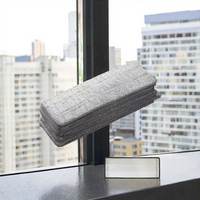 Tampons de serpillière plats en microfibre pour manche en acier, lavables, à essorage, pour nettoyage, recharges/têtes de serpillière en microfibre, remplacement