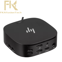 Stasiun Docking Laptop G5 5TW10AA dengan Adaptor Daya 120W USB 3.0 untuk HP 2.0 8 Port 4 Dukungan Layar