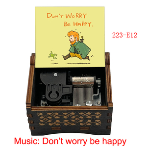 Caja de Música de Madera con Melodía '<span class=keywords><strong>Dont</strong></span> <span class=keywords><strong>Worry</strong></span> Be Happy', Regalo para Niños, Amigos, Familiares y Enamorados, Decoración para el Hogar - Product Image 4