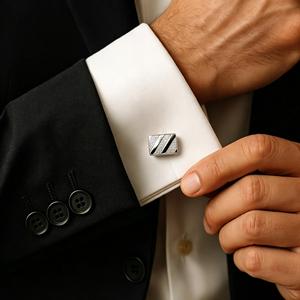 <span class=keywords><strong>Gemelli</strong></span> da Uomo in Rame Argentato con Motivo Geometrico, per <span class=keywords><strong>Camicia</strong></span> Francese, Abbigliamento Formale, Regalo di Nozze, Accessori - Vendita all'Ingrosso - Product Image 2