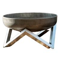 Brasero moderne en acier corten de haute qualité, en acier inoxydable, à combustion de bois, écologique, facile à assembler, portable, pour l'extérieur