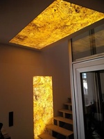 Panneau mural translucide rétroéclairé Life1996 de luxe, en ardoise naturelle flexible de 2 mm, pour fond mural d'hôtel et salle de bain
