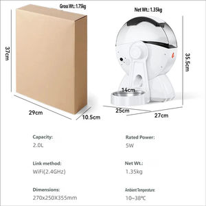 Distributeur de nourriture pour animaux de compagnie monté sur cage avec contrôle par application, caméra intelligente WiFi pour lapin, <span class=keywords><strong>hamster</strong></span> - Product Image 3