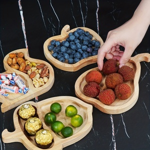 Plateau alimentaire en bois de haute qualité, OEM, en forme d'animal, plateau de service pour collations, plateau conçu pour les fruits secs - Product Image 2
