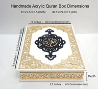 Plateau de service doré de luxe poli sur mesure, écologique, pour le Ramadan, design islamique décoratif, boîte à Coran