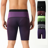 Shorts de compression pour hommes pour la gym, le fitness, le cyclisme, la course à pied et le marathon, à taille haute, style cycliste