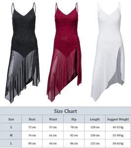 Vestido de baile latino con abertura y brillos para mujer, con sujetador y ropa interior incorporados, sin espalda, disfraz de baile para mujer - Product Image 3