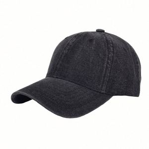 Wholesale Factory OEM 6 Panel Unstructured <b>Plain</b> Custom Jean Hat Washed Denim Baseball <b>Caps</b> - Product Image 4