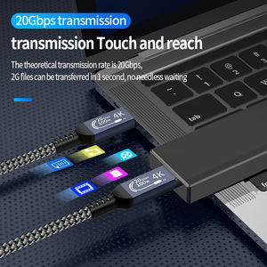 Cable Usb C PD 100W 20V 5A Soporte 4K Audio Video <span class=keywords><strong>20Gb</strong></span> Velocidad de transferencia Usb 3,2 Gen2 para teléfono móvil Cable Android Fabricantes - Product Image 4