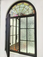 Ventana Arqueada de Acero con Rotura de Puente Térmico, Doble Acristalamiento, Marco Aislado, Diseño Insonorizado e Impermeable para Escaleras Residenciales y Baños
