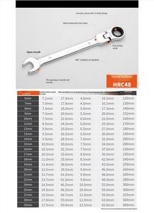 طقم مفتاح ربط بسقاطة مزدوجة الاستخدام بـ 72 سنًا مكون من 8 قطع - Product Image 5