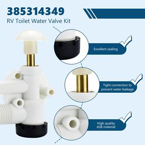 Kit de vanne d'entrée d'eau pour camping-car, en plastique, avec vis et filtres, pour réparation et amélioration des toilettes, numéro de pièce Fc002 - Product Image 2