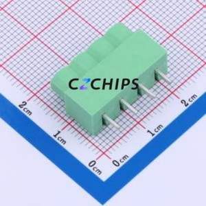 DB166-5.0-4P-GN-P <b>Screw</b> Terminal <b>Block</b> P=5mm Connector ( Construction: 1x4P )( Pitch: 5mm )( Color: Green ) - Product Image 2