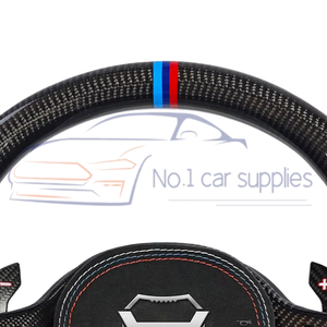 Volant sport modifié en Alcantara avec logo tricolore en fibre de carbone pour les modèles de la série G ZC-G38-YD-T07-F - Product Image 3