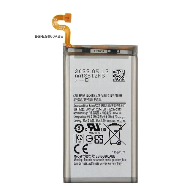 High Quality EB-BG960ABE Battery for Samsung Galaxy G9600 SM-G960F S9 SM-G960 Lithium Li-Po Replacement Battery 3000mAh