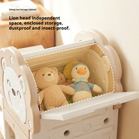 Mueble de Almacenamiento con Forma de León, Organizador Modular de Juguetes para Niños, Escritorio de Estudio Expandible, Armario Infantil, Organizador de Juguetes