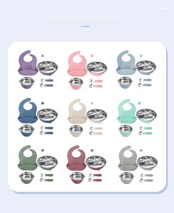 Plato de Cena Dividido de Acero Inoxidable Azul Ecológico con Base de Succión de Silicona para Bebés y Niños Pequeños - Product Image 3