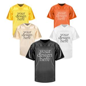 Camiseta de fútbol americano personalizada con empalme de malla, camiseta de rugby retro personalizada con logotipo personalizado, camiseta de campo de entrenamiento de fútbol americano - Product Image 1