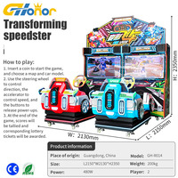 G-Honor Transforming Speedster, Simulador de Carreras, Máquina de Videojuegos Arcade Operada con Monedas para 2 Jugadores, para Centros Comerciales