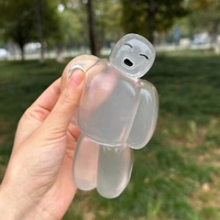 Squishy Transparenter Gelee-Roboter Quetschspielzeug Niedliches Superweiches Langsam Zurückfederndes Wassersensitives Cartoon-Spielzeug