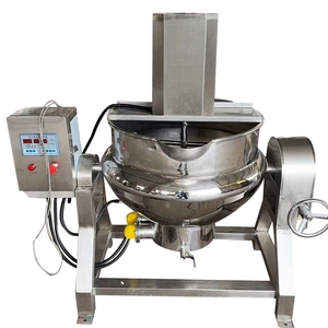 Mélangeur de confiture d'agitation électrique commerciale marmites de cuisson bouilloire de cuiseur de sauce 100L avec agitateur - Product Image 2