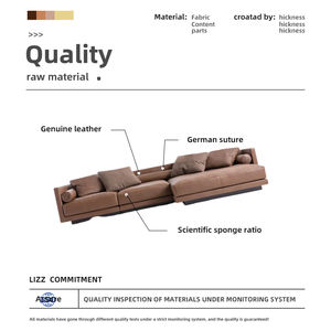 Divano Sezionale in Pelle per Soggiorno <span class=keywords><strong>di</strong></span> Marca Famosa a Prezzo Conveniente dal Mercato <span class=keywords><strong>di</strong></span> Foshan, Cina - Product Image 5