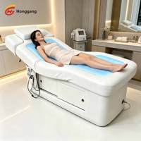 Table de massage électrique moderne de luxe pour salon de beauté, spa, esthétique, soins du visage, cosmétique et extensions de cils