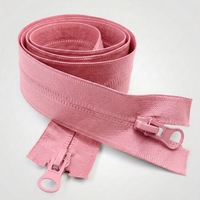 Fermeture éclair longue réversible à glissière continue en nylon TPU noir écologique, étanche, à verrouillage automatique, avec logo personnalisé sur les dents