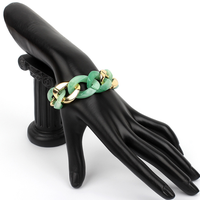 Offre Spéciale Vintage Résine Acrylique Chaîne OT Fermoir Bracelet pour Femme