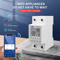 Disjoncteur intelligent TOMZN 63A 220V Smartlife TUYA WIFI avec compteur d'énergie, minuterie, protection contre les surtensions, les surintensités et les fuites de courant TOMPD-63WIFI G545
