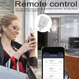 Enchufe inteligente WiFi 10A, enchufe de la UE, temporizador de Control remoto, Monitor de alimentación, soporte de voz Alice, Google Home, Alexa Industrial - Product Image 5