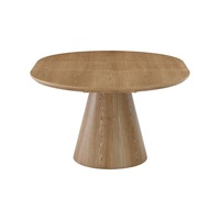 Mobilier de salle à manger de Restaurant de Design minimaliste nordique rond élargi à la forme ovale Table à manger en bois rustique extensible