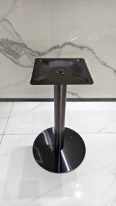 Table ronde à piétement unique en acier pour restaurants, design minimaliste, durable, utilisation en extérieur - Product Image 2