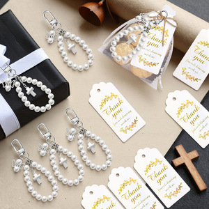 Recuerdos de Boda para Invitados, Llaveros de Perlas con Forma de Ángel, Tarjetas de Agradecimiento, Bolsas de Organza, Regalos y Decoraciones para Despedida de Soltera - Product Image 3