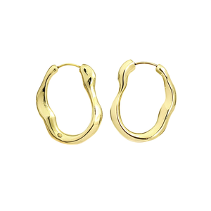 Orecchini a Cerchio in Oro Bianco E4010, Gioielli Unisex alla Moda - Product Image 1