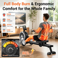 Máquina de Remo Magnética Plegable para Gimnasio en Casa, Remo de Interior con Integración de Aplicaciones, Stock en la UE
