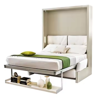 Modernes Schlafzimmermöbel Yuepeng Meimu Multifunktionales Murphy-Bett Vertikales Klappbett-Wandsofa-Set Massivholz Eisenrahmen