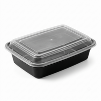 Boîte alimentaire hermétique en PP de qualité alimentaire, rectangulaire, épaisse, durable, compatible micro-ondes, pour repas, riz, sushi, nouilles