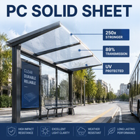 Couverture de toit anti-pluie de 1,1 mm à 4 mm pour les zones extérieures, plaque de toiture en polycarbonate en rouleau
