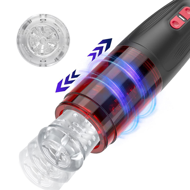 Male Masturbator Vibrator Masturbation Real Pussy Vibration Telescopic Rotation Automatic Masturbating Cup For Men Sex Toy