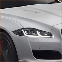 Pour Jaguar XJ XJL 2010-2019 : Ensemble de phares LED avec feux de jour DRL en forme de J, de la version de base à la version améliorée, accessoires gauche et droit